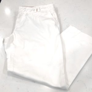 Banana Republic White Stretch Women’s Pants w/Pockets Cotton Spandex SZ 10